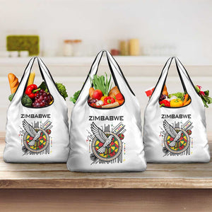 Spirit of Zimbabwe Grocery Bag Flag Colors and Symbol of Peace