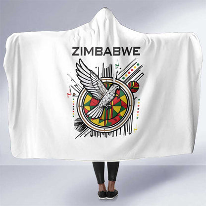 Spirit of Zimbabwe Hooded Blanket Flag Colors and Symbol of Peace