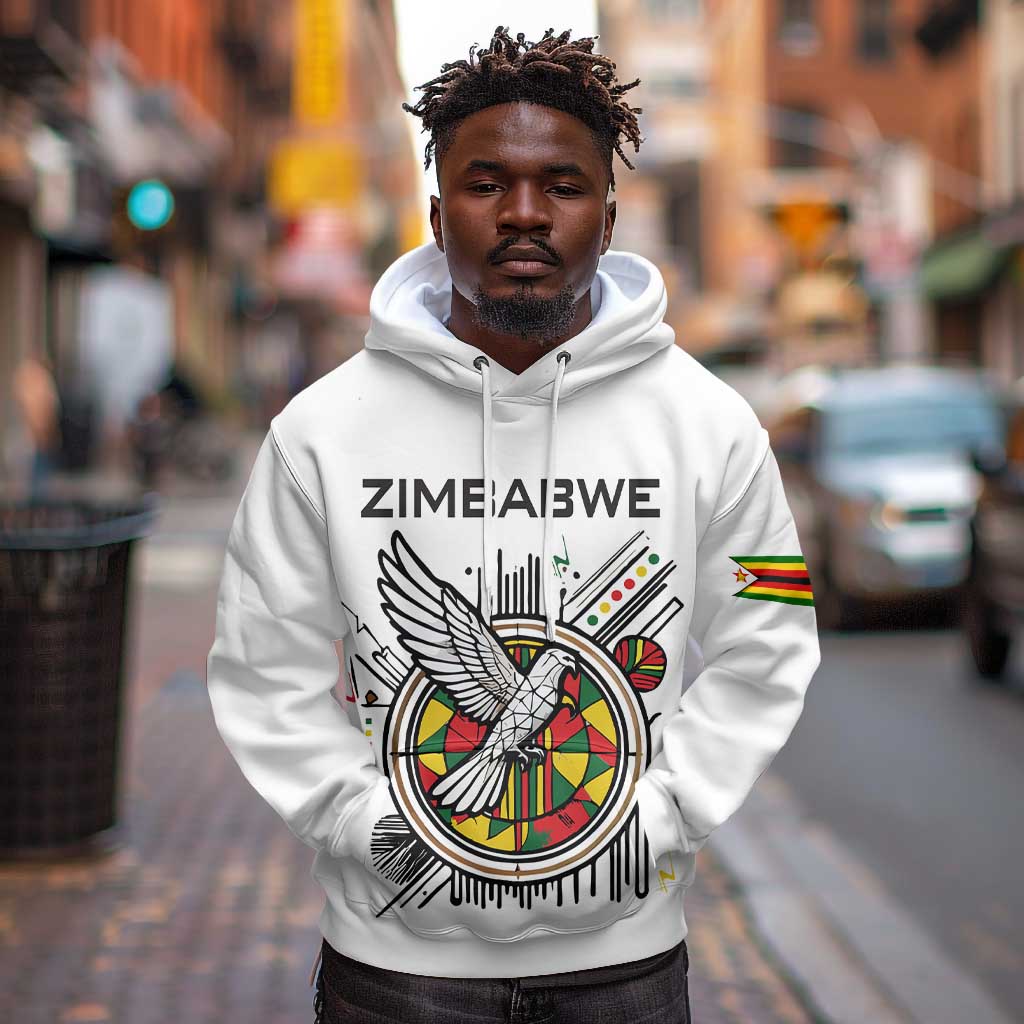 Spirit of Zimbabwe Hoodie Flag Colors and Symbol of Peace