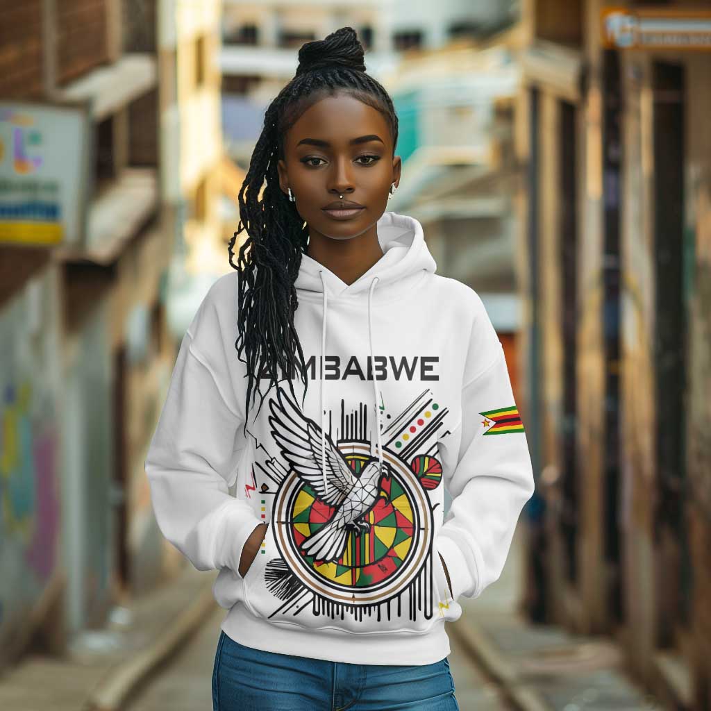 Spirit of Zimbabwe Hoodie Flag Colors and Symbol of Peace