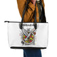 Spirit of Zimbabwe Leather Tote Bag Flag Colors and Symbol of Peace