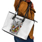 Spirit of Zimbabwe Leather Tote Bag Flag Colors and Symbol of Peace