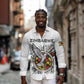 Spirit of Zimbabwe Long Sleeve Button Shirt Flag Colors and Symbol of Peace