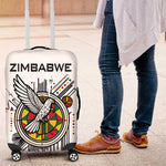 Spirit of Zimbabwe Luggage Cover Flag Colors and Symbol of Peace