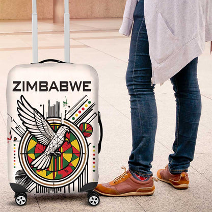 Spirit of Zimbabwe Luggage Cover Flag Colors and Symbol of Peace