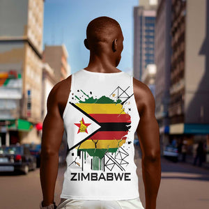 Spirit of Zimbabwe Men Tank Top Flag Colors and Symbol of Peace