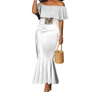 Spirit of Zimbabwe Mermaid Dress Flag Colors and Symbol of Peace