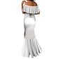 Spirit of Zimbabwe Mermaid Dress Flag Colors and Symbol of Peace