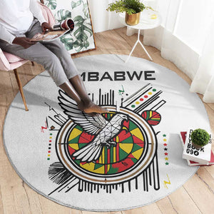 Spirit of Zimbabwe Round Carpet Flag Colors and Symbol of Peace