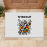 Spirit of Zimbabwe Rubber Doormat Flag Colors and Symbol of Peace