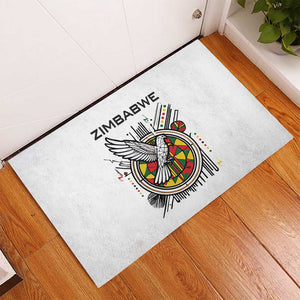 Spirit of Zimbabwe Rubber Doormat Flag Colors and Symbol of Peace