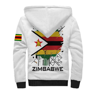 Spirit of Zimbabwe Sherpa Hoodie Flag Colors and Symbol of Peace