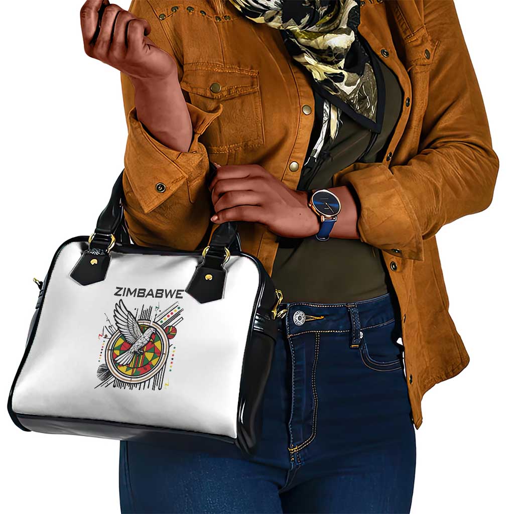 Spirit of Zimbabwe Shoulder Handbag Flag Colors and Symbol of Peace