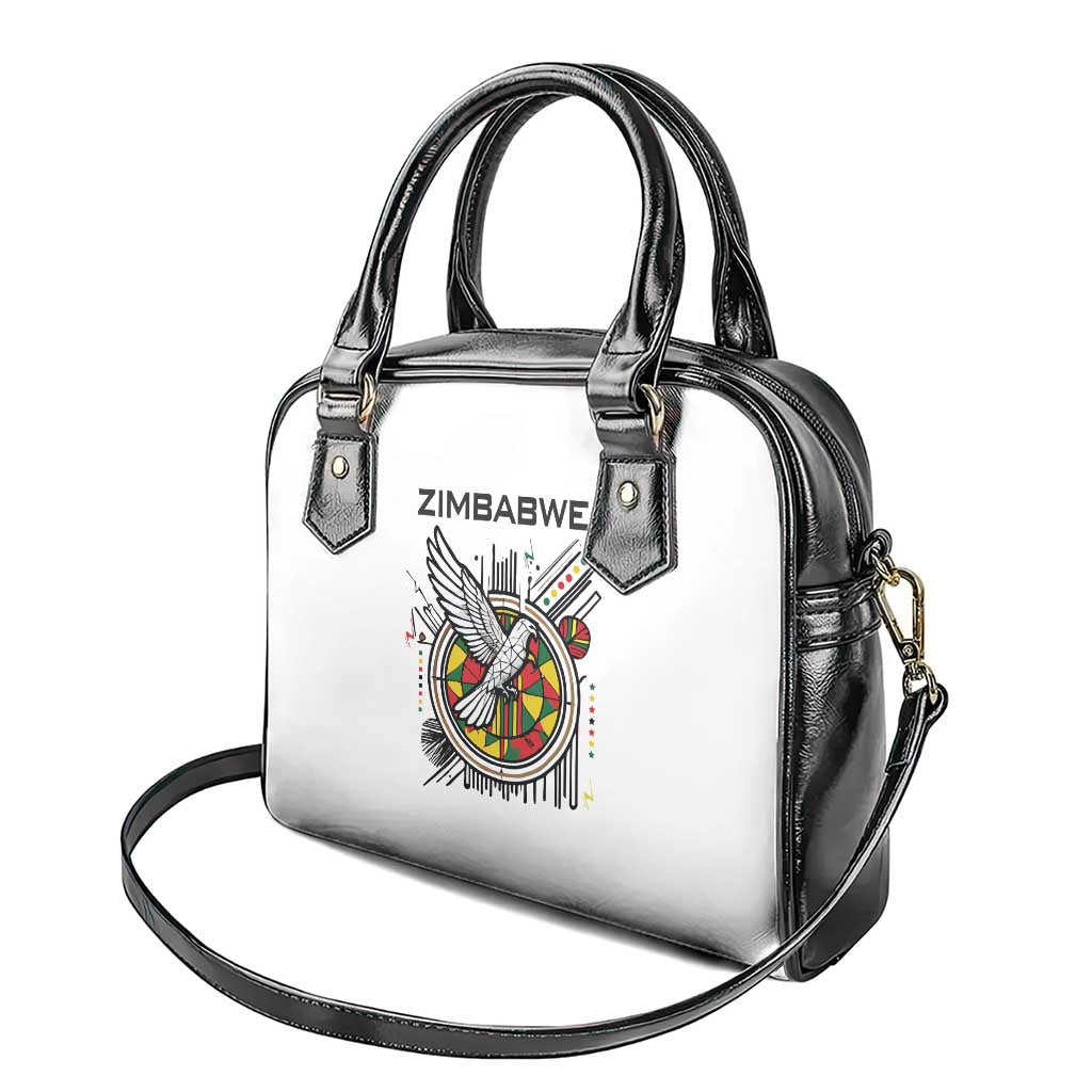 Spirit of Zimbabwe Shoulder Handbag Flag Colors and Symbol of Peace