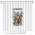 Spirit of Zimbabwe Shower Curtain Flag Colors and Symbol of Peace