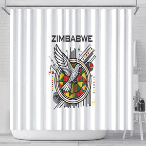Spirit of Zimbabwe Shower Curtain Flag Colors and Symbol of Peace