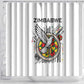 Spirit of Zimbabwe Shower Curtain Flag Colors and Symbol of Peace