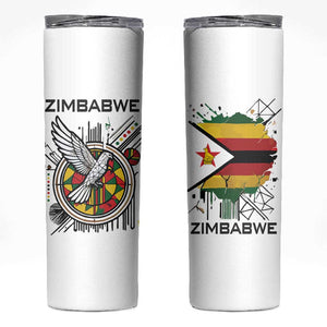 Spirit of Zimbabwe Skinny Tumbler Flag Colors and Symbol of Peace