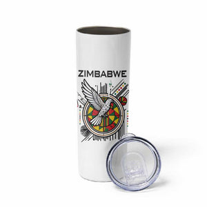 Spirit of Zimbabwe Skinny Tumbler Flag Colors and Symbol of Peace