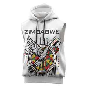 Spirit of Zimbabwe Sleeveless Hoodie Flag Colors and Symbol of Peace - African Pride