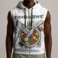 Spirit of Zimbabwe Sleeveless Zip Hoodie Flag Colors and Symbol of Peace - African Pride