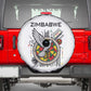 Spirit of Zimbabwe Spare Tire Cover Flag Colors and Symbol of Peace
