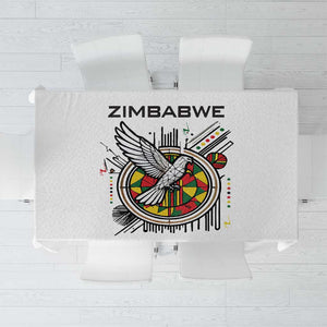 Spirit of Zimbabwe Tablecloth Flag Colors and Symbol of Peace