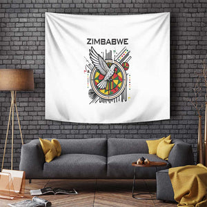 Spirit of Zimbabwe Tapestry Flag Colors and Symbol of Peace
