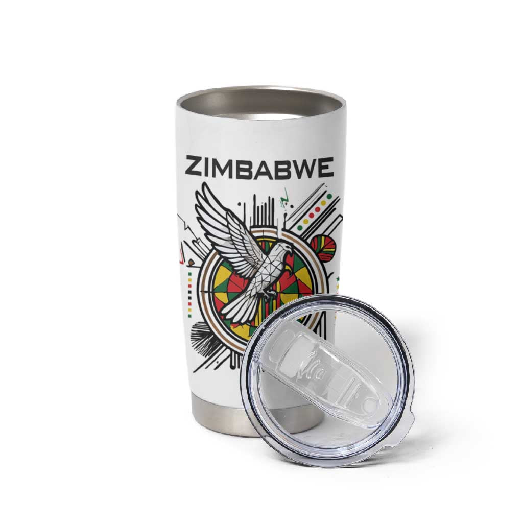 Spirit of Zimbabwe Tumbler Cup Flag Colors and Symbol of Peace