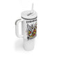 Spirit of Zimbabwe Tumbler With Handle Flag Colors and Symbol of Peace