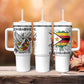 Spirit of Zimbabwe Tumbler With Handle Flag Colors and Symbol of Peace