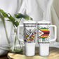Spirit of Zimbabwe Tumbler With Handle Flag Colors and Symbol of Peace