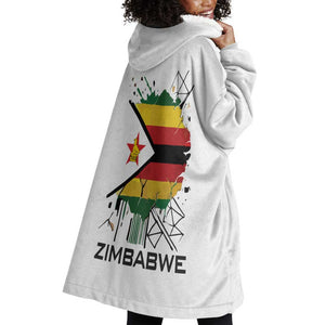 Spirit of Zimbabwe Wearable Blanket Hoodie Flag Colors and Symbol of Peace