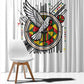 Spirit of Zimbabwe Window Curtain Flag Colors and Symbol of Peace