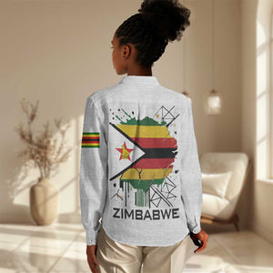 Spirit of Zimbabwe Women Casual Shirt Flag Colors and Symbol of Peace