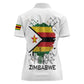 Spirit of Zimbabwe Women Polo Shirt Flag Colors and Symbol of Peace