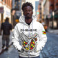 Spirit of Zimbabwe Zip Hoodie Flag Colors and Symbol of Peace