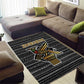 Zimbabwean Bird Statue Area Rug Tribal Pattern Flag Patch and Heritage Symbol