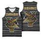 Zimbabwean Bird Statue Basketball Jersey Tribal Pattern Flag Patch and Heritage Symbol - African Pride