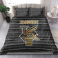 Zimbabwean Bird Statue Bedding Set Tribal Pattern Flag Patch and Heritage Symbol