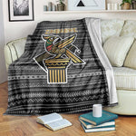 Zimbabwean Bird Statue Blanket Tribal Pattern Flag Patch and Heritage Symbol