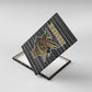 Zimbabwean Bird Statue Canvas Wall Art Tribal Pattern Flag Patch and Heritage Symbol