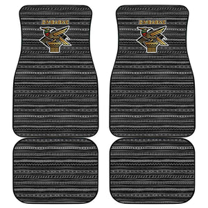 Zimbabwean Bird Statue Car Mats Tribal Pattern Flag Patch and Heritage Symbol