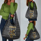 Zimbabwean Bird Statue Grocery Bag Tribal Pattern Flag Patch and Heritage Symbol