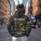Zimbabwean Bird Statue Hoodie Tribal Pattern Flag Patch and Heritage Symbol