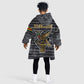 Zimbabwean Bird Statue Kid Wearable Blanket Hoodie Tribal Pattern Flag Patch and Heritage Symbol