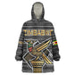 Zimbabwean Bird Statue Kid Wearable Blanket Hoodie Tribal Pattern Flag Patch and Heritage Symbol