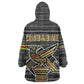 Zimbabwean Bird Statue Kid Wearable Blanket Hoodie Tribal Pattern Flag Patch and Heritage Symbol