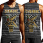 Zimbabwean Bird Statue Men Tank Top Tribal Pattern Flag Patch and Heritage Symbol