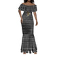 Zimbabwean Bird Statue Mermaid Dress Tribal Pattern Flag Patch and Heritage Symbol